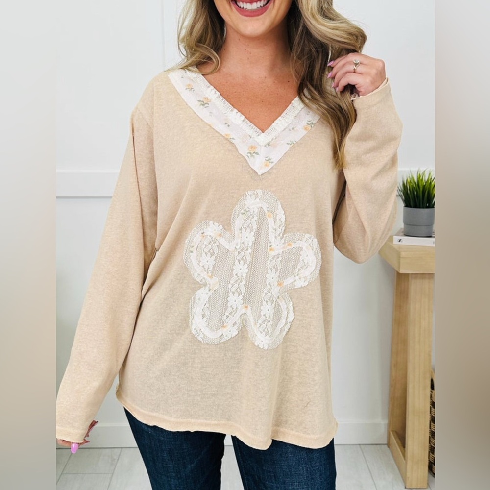 💖POL Graceful Petals Vintage Inspired Top